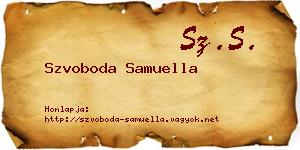 Szvoboda Samuella névjegykártya